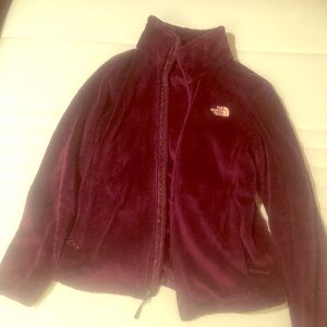 Fuzzy north face jacket